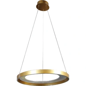 نجفة معلقة مودرن ذهبية — 3 مصابيح، 55 واط