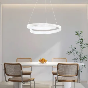 نجفة معلقة مودرن باللون الأبيض — 3 لمبات × 60 واط