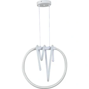 مصباح معلق مودرن أبيض — 3 مصابيح، 60 واط