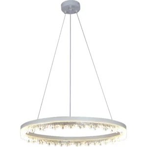 مصباح معلق مودرن أبيض — 3 لمبات، 60 واط، قطر 600 مم