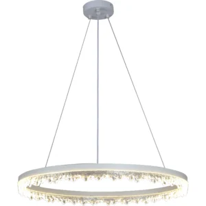 نجفة مودرن معلقة أبيض — 3 مصابيح، 60 واط، مقاس 800 مم