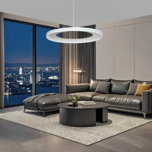 أباليك مودرن أبيض — 3 ألوان إضاءة، 65 واط