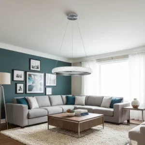 إضاءة معلقة مودرن فضية — 3 مصابيح 65 واط