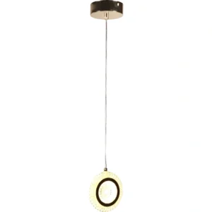 Modern gold pendant chandelier — 3 lights, 7 watts