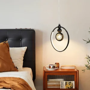 Modern black pendant lamp — 3 light colors — 7 watts