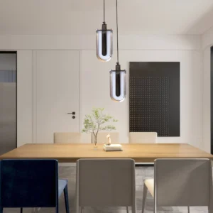 إضاءة معلقة مودرن باللون الأسود — 3 مستويات إضاءة، 7 واط