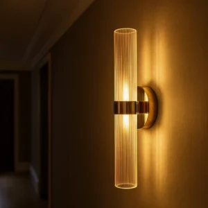 إضاءة حائط مودرن بلون ذهبي — 3 إضاءات، 7 واط