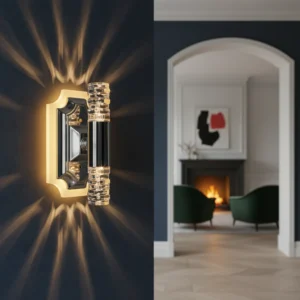 أبليك جداري مودرن فضي — 3 إضاءات، 7 واط