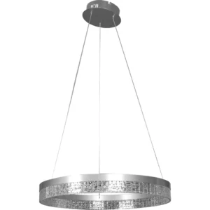 إضاءة معلّقة مودرن فضية — 3 إضاءات، 75 واط