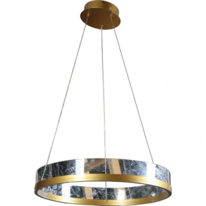 إضاءة معلّقة مودرن باللون الذهبي — 3 إضاءات، 75 واط