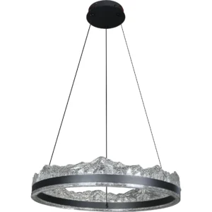 علاقي مودرن أسود — 3 إضاءات، 75 واط، طول 600 مم