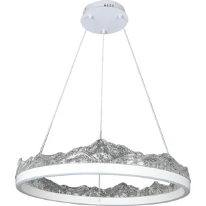 نجفة/مصباح معلّق مودرن أبيض — 3 أضواء، 75 واط، مقاس 600 مم