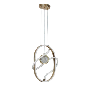 Modern gold pendant lamp — 3 lights, 85 watts