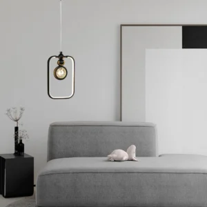 Modern black pendant light — 3 lights, 9 watts
