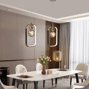 معلق مودرن ذهبي — 3 ألوان إضاءة، 9 واط