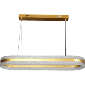 ثريا معلقة مودرن باللون الذهبي — 3 إضاءات، مقاس 90×30 سم، 105 واط