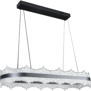 إضاءة معلّقة مودرن باللون الأسود — 3 أضواء، 95 واط، مقاس 90×30 ملم