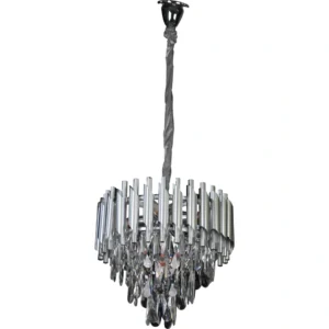 إنارة معلقة مودرن فضية (3 قواعد E14)