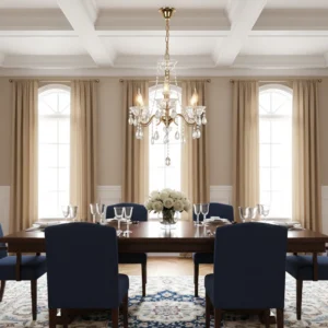 نجف مودرن على هيئة شمعدان ذهبي وفضي (3×E14)