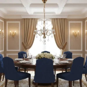 نجفة مودرن شمعدان ثلاثية (3 × E14) — ذهبي وفضي