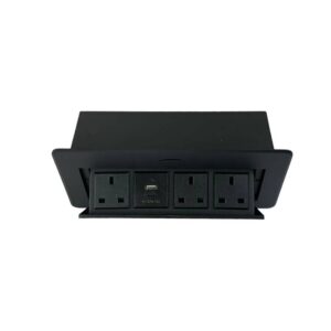 موزع كهرباء مكتبي 3 مآخذ + USB + Type‑C — موديل 50041