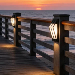 كشاف بوابة أسود - إضاءة صفراء 30 واط