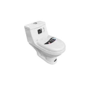 مرحاض قطعة واحدة مودرن أبيض — مخرج 30 سم