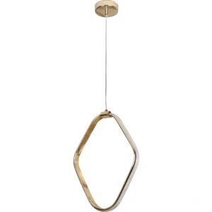 مصباح معلّق مودرن مربع ذهبي 30 سم - 25 واط - بثلاثة ألوان إضاءة