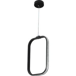 مصباح معلق مودرن مستطيل أسود 30 سم - 30 واط بثلاثة ألوان إضاءة