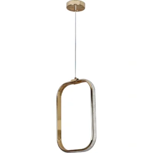 أبليك حائطي مودرن مستطيل ذهبي — 30 سم، 30 واط، ثلاث إضاءات