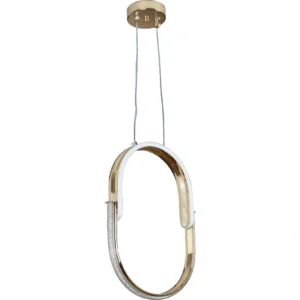 أبليك حائطي مودرن بيضاوي ذهبي — 30 سم، 36 واط، 3 مستويات إضاءة