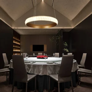 نجف مودرن ذهبي بإضاءة صفراء، 30 واط، قطر 400 ملم