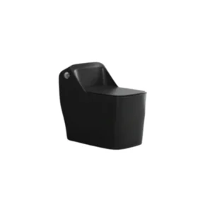 مقعد مرحاض إفرنجي أرضي بتصميم عصري — أسود، 30 سم