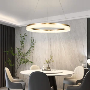 نجفة مودرن ذهبية بثلاث مصابيح 30 واط مقاس 60 سم