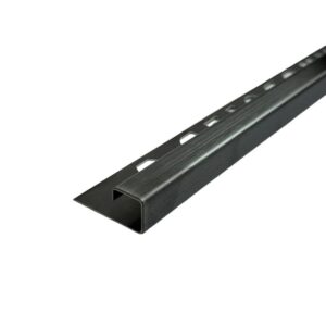 زاوية ستانلس ستيل 304 مربعة لسيراميك أسود 2.44 م × 12 مم — SB001-BB-12H (LANDBUILD)