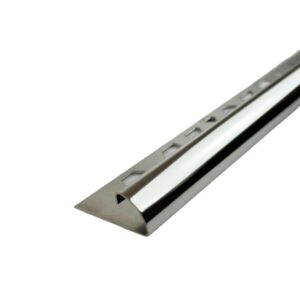 زاوية استنلس ستيل 304 مغطاة سيراميك، فضي لامع 2.44 م × 12 مم — SR001‑SH‑12H LANDBUILD