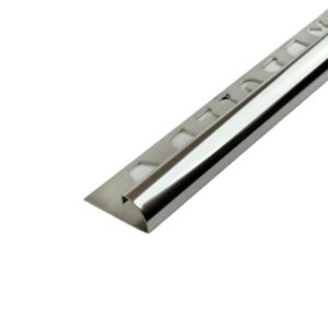 زاوية استيل 304 مبروم، سيراميك سلفر لامع — 2.50 م × 12 مم | SR001-SH-12H LANDBUILD