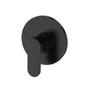 وجه خلاط دش مخفي دائري بقطر 32 مم، ذراع/مخرج واحد، أسود — موديل 82232 BRONZO