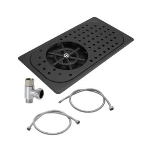 جهاز غسيل أكواب مدمج ستيل أسود 32.5×17.7×4 سم — تنظيف سريع بالضغط لكؤوس القهوة والأكواب — تركيب مباشر بجانب المجلى — متانة وأداء عملي