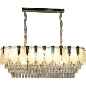 نجف مودرن ذهبي بمقاس 35 + 100 سم مع 14 لمبة E14