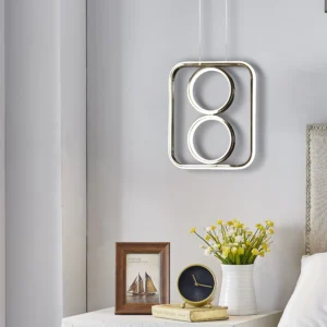 Modern pendant light 350x310 mm, gold, with 3 lighting modes — 60 watts