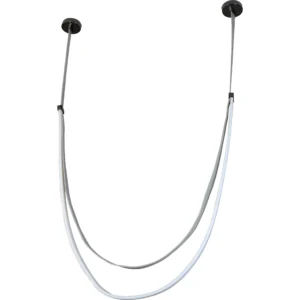 Modern gray pendant lamp — yellow light, 36 watts