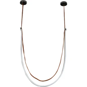 Modern brown hanging chandelier — 36W yellow light