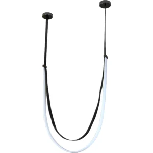 Modern black hanging chandelier, 36W yellow light