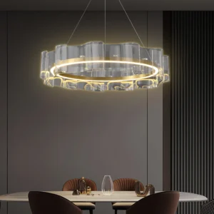 نجف مودرن باللون الزيتى بثلاث إضاءات 36 واط قطر 60 سم