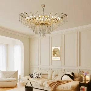 ثريا مودرن ذهبية بـ36 مقبس E14