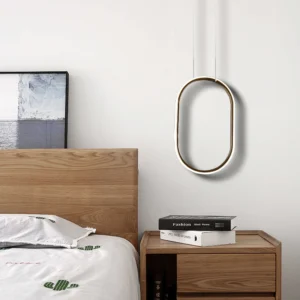 Modern 380x260 Gold Hanging Wall - 3 Lighting Modes, 30W