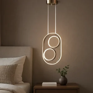 Modern pendant light 380x270 gold — 3 lights 60 watts