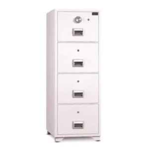 Uchida Fireproof Filing Cabinet — 4 Drawers with Electronic Lock and Key, Korean