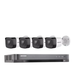 حزمة 4 كاميرات مراقبة بدقة 8 ميجابكسل – داخلية/خارجية – وضوح فائق | Hikvision جاهز للعمل